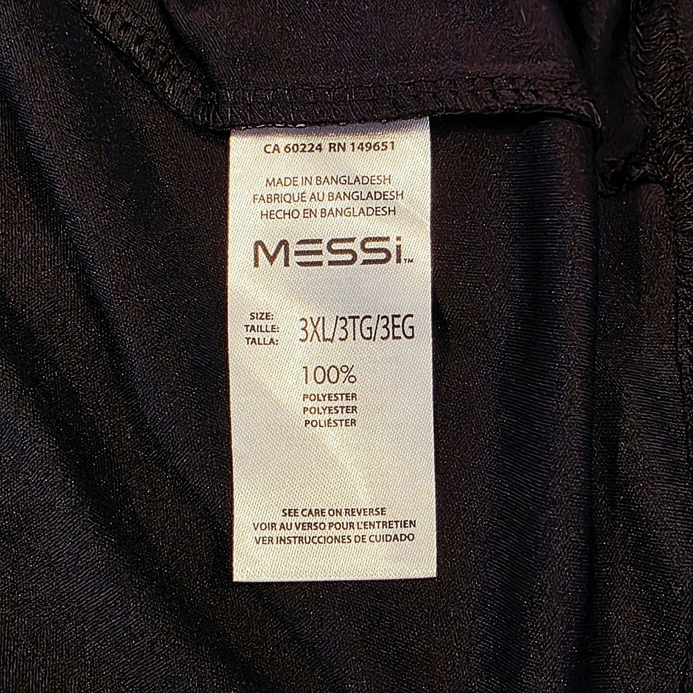 Messi Logo Tee MMN0076USW Men 3XL Black Stretch Limo Soccer Graphic T-Shirt NWT - Picture 9 of 10